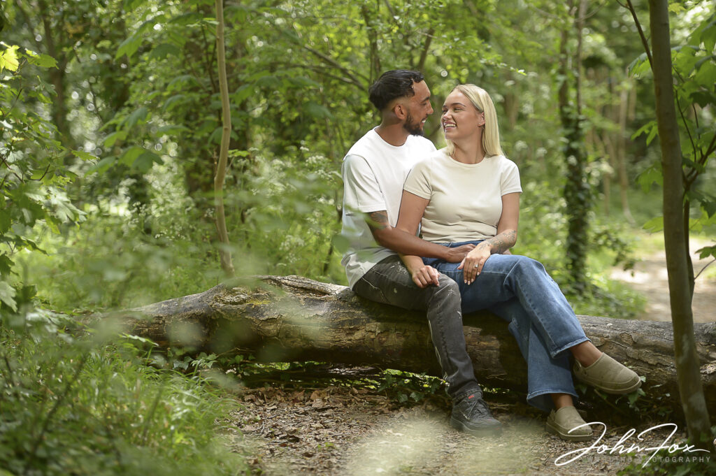 Courtney and Luke during their pre-wedding shoot in Dunstable Bedfordshire