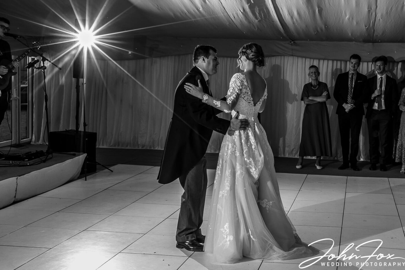The happy couple take to the dancefloor.
